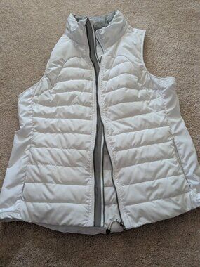 Light Weight White Down Filled Vest